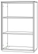  Шкаф средний, обвязка YN, фасады GS / NZ-0315.YN.GS /  824х450х1200, обвязка YN, фасады GS - 1