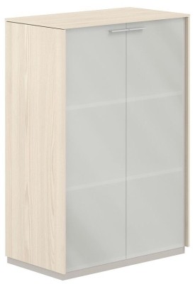  Шкаф средний со стеклом мат. GLM, обвязка YN / NZ-0335.YN.GLM /  824х450х1200, обвязка YN,  стекло мат. GLM