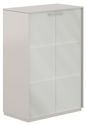  Шкаф средний со стеклом мат. GLM, обвязка GS / NZ-0335.GS.GLM /  824х450х1200, обвязка GS,  стекло мат. GLM