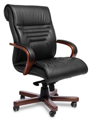 Кресло для персонала Classic chairs Лонгфорд LB Meof-B-Longford-2 черная кожа